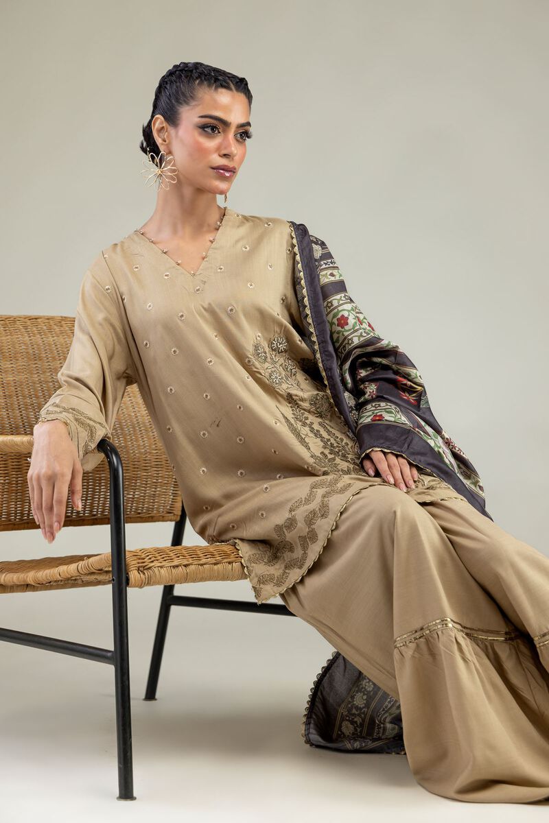 Floral V-Neck Kurta
