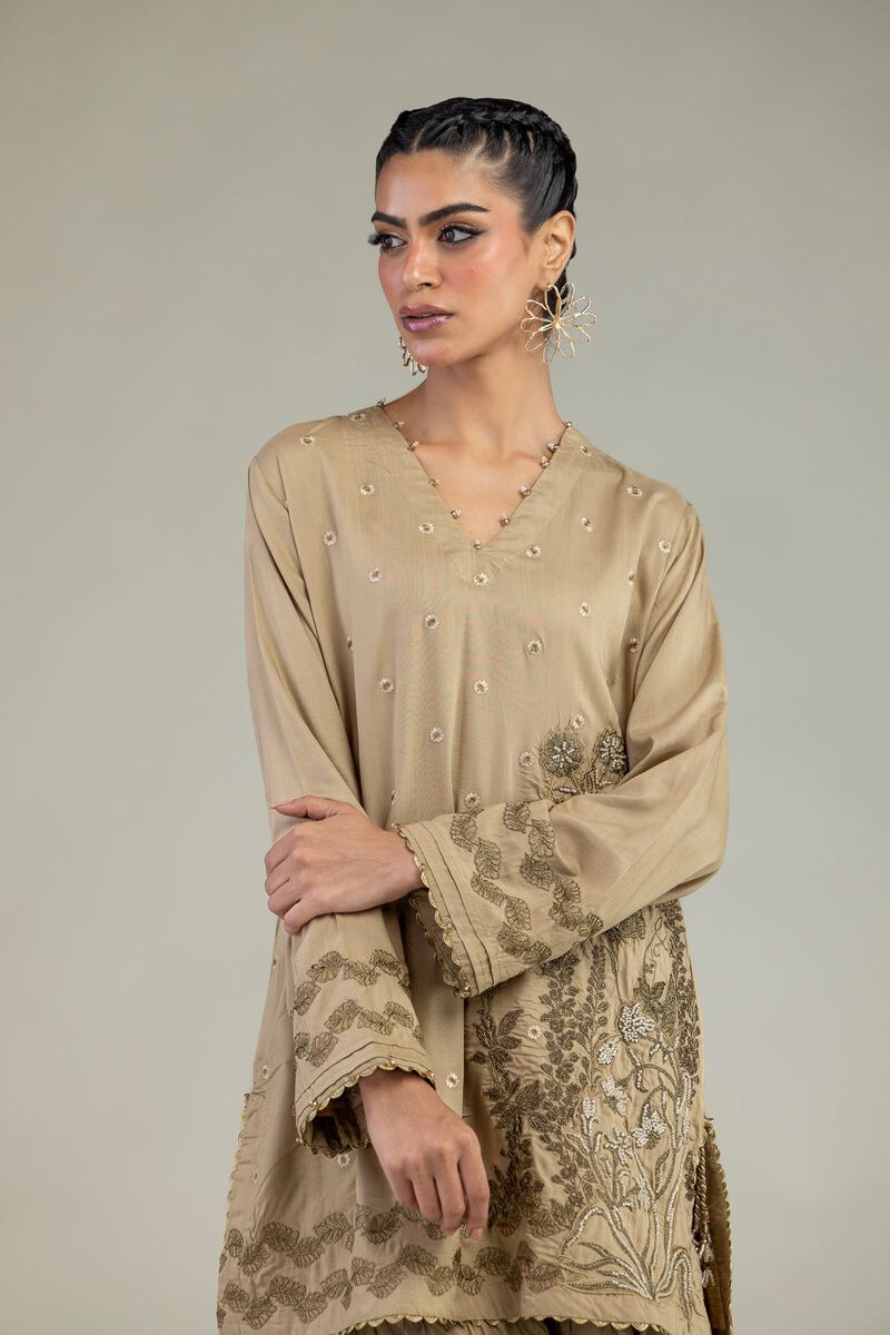 Floral V-Neck Kurta