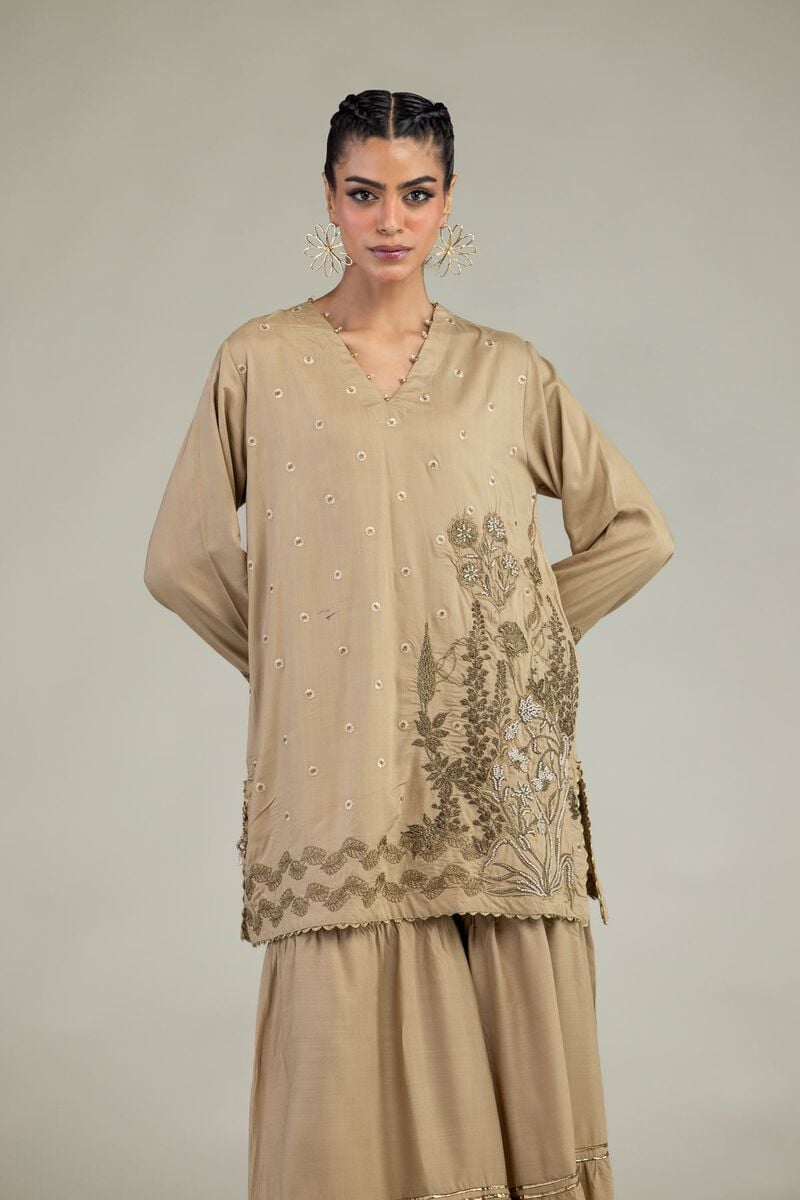 Floral V-Neck Kurta