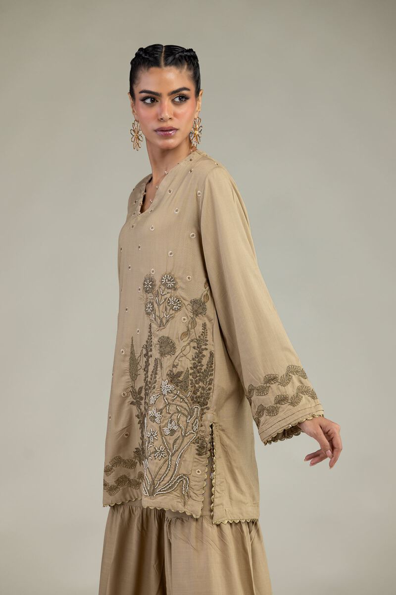 Floral V-Neck Kurta