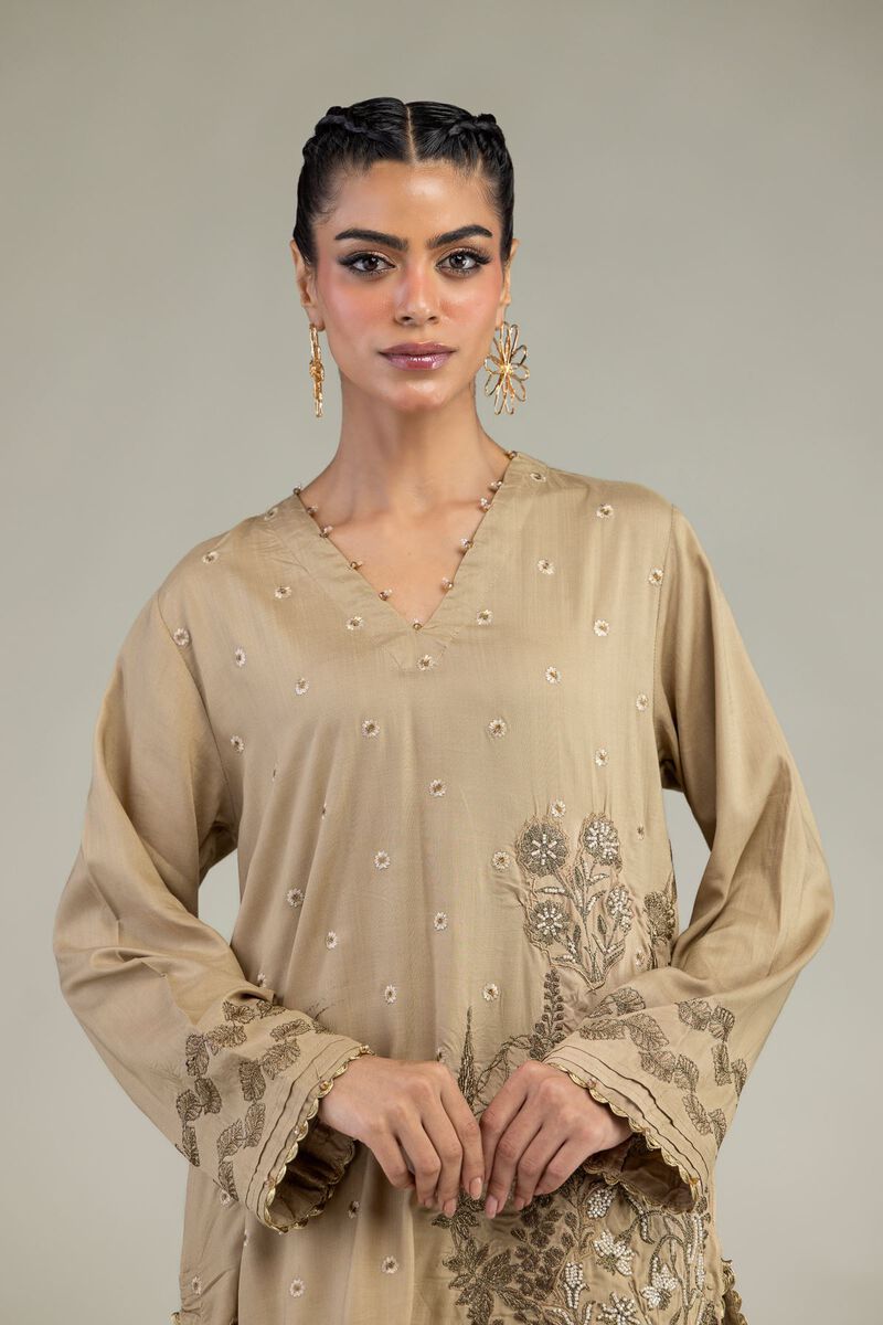Floral V-Neck Kurta