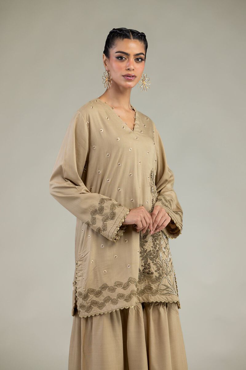 Floral V-Neck Kurta