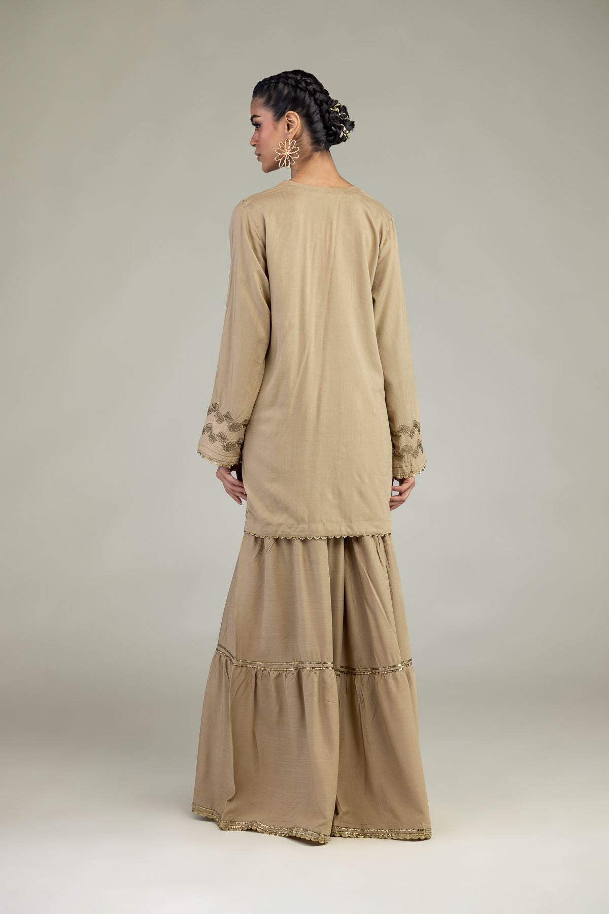 Floral V-Neck Kurta
