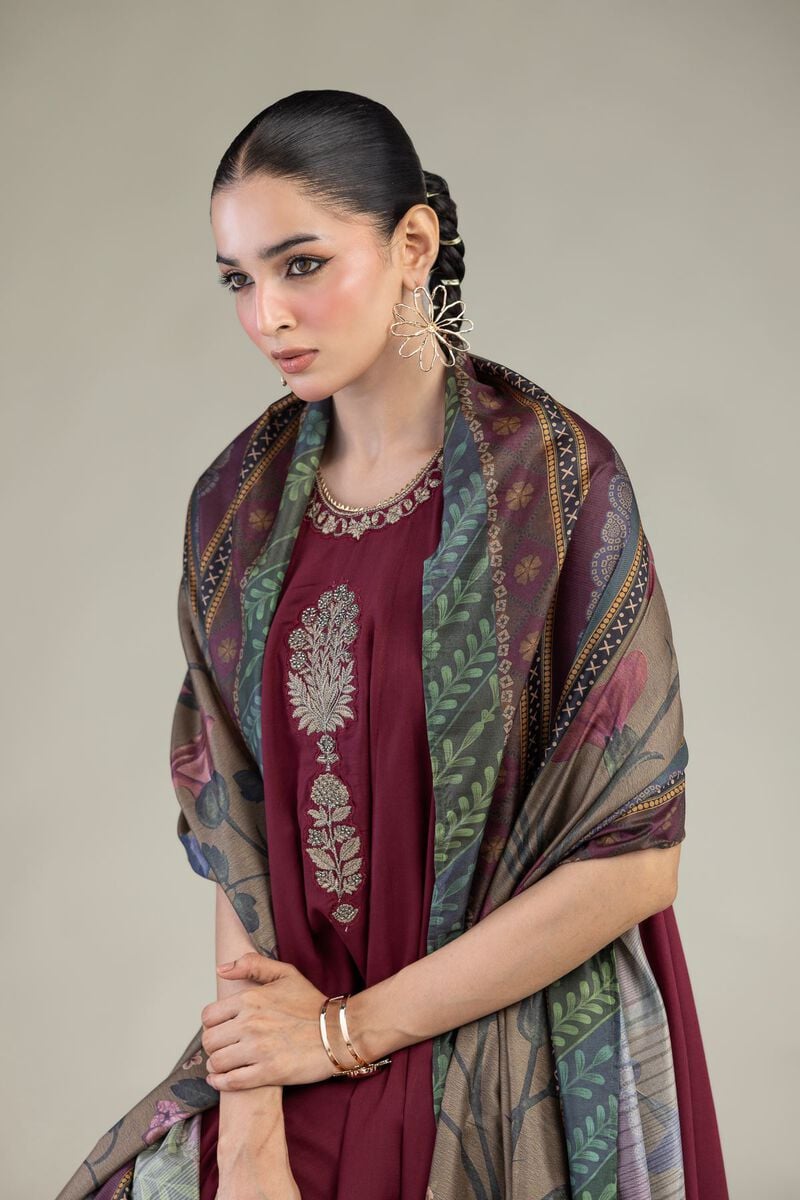 Silk Floral Dupatta