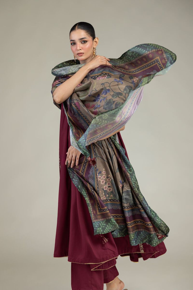 Silk Floral Dupatta