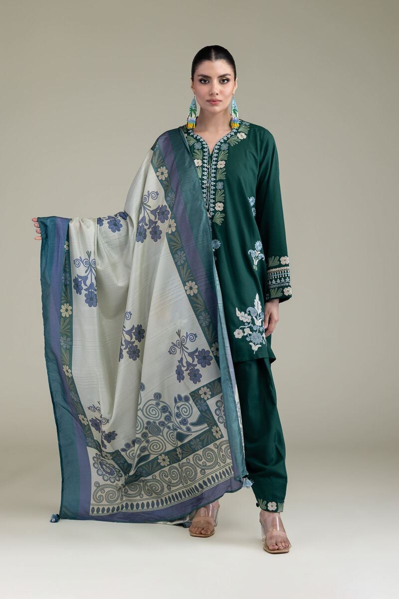 Floral Silk Dupatta
