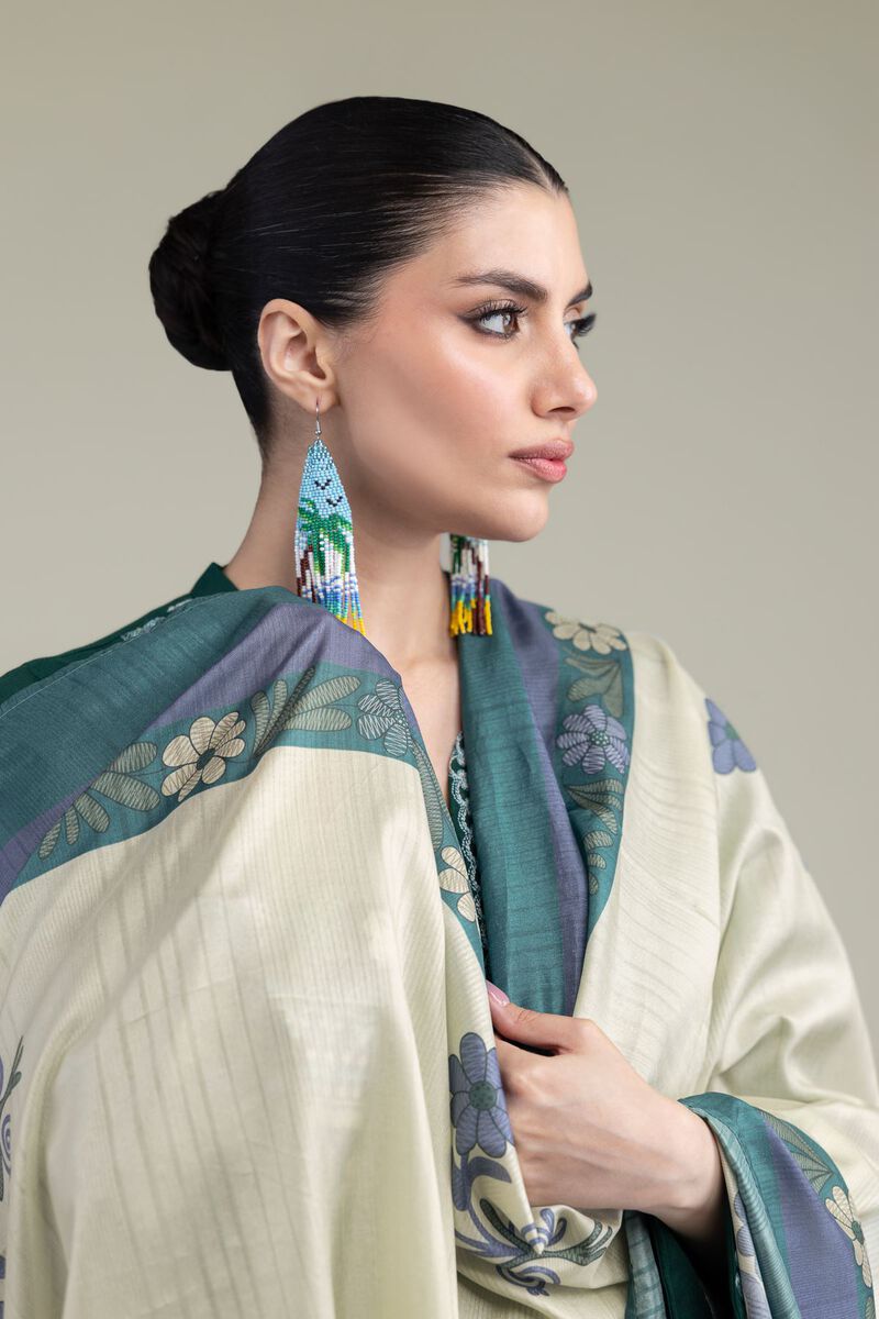Floral Silk Dupatta