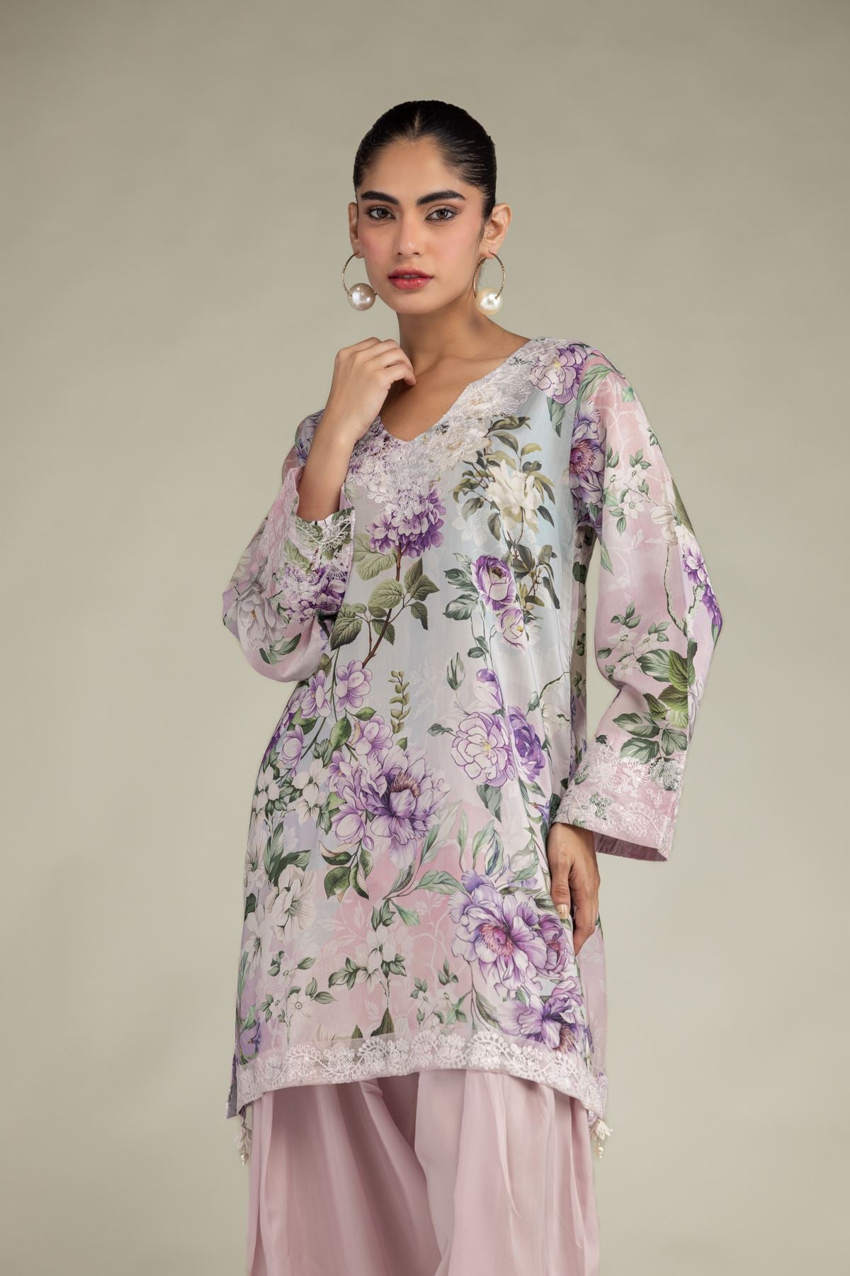 Floral Viscose Kurta