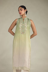 Sleeveless Floral Kurta