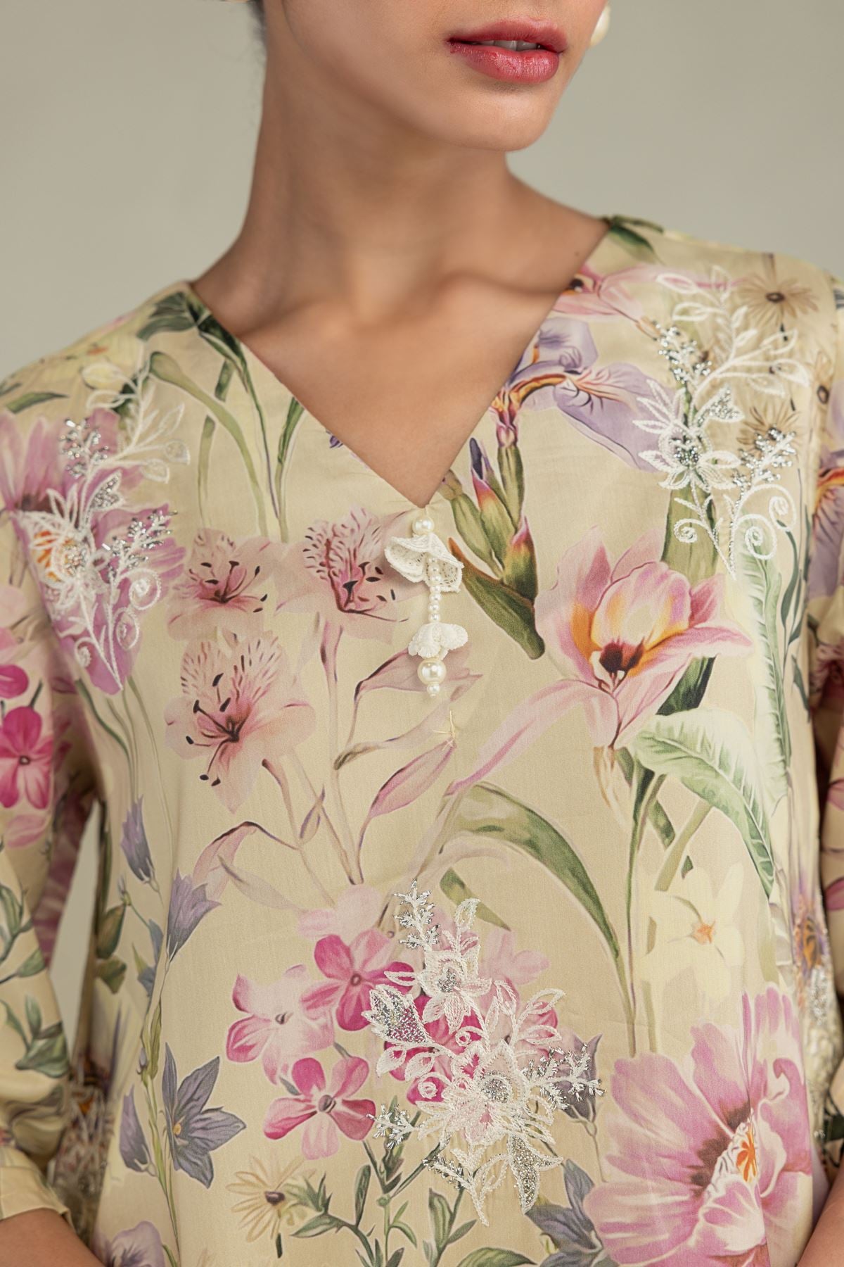 Floral Chiffon Dupatta