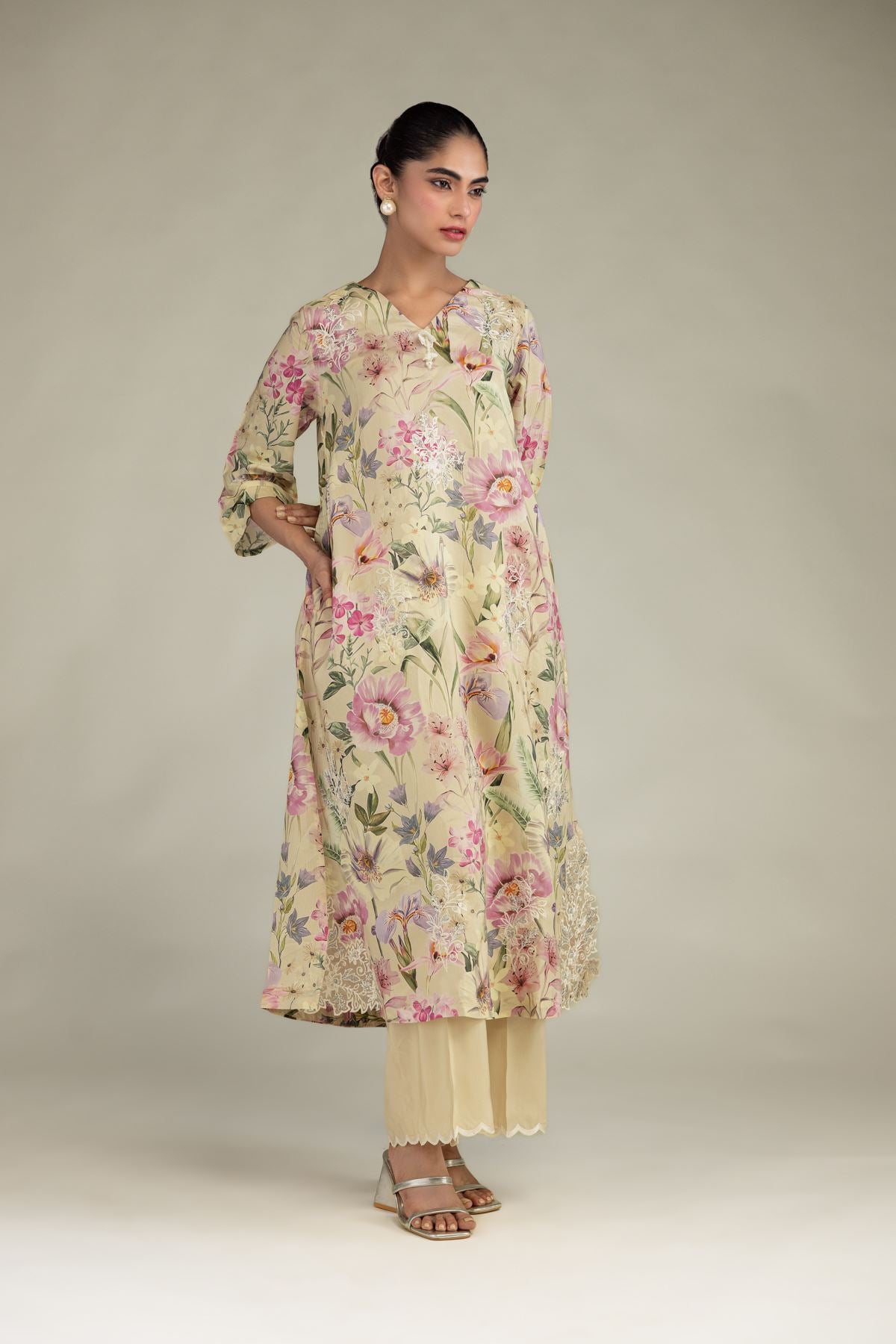 Floral Longline Kurta
