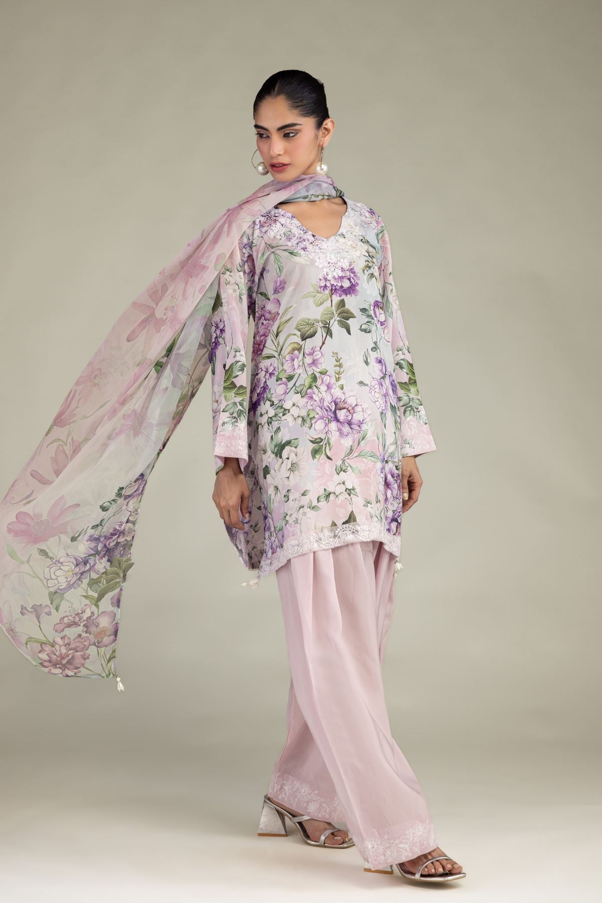 Floral Viscose Kurta
