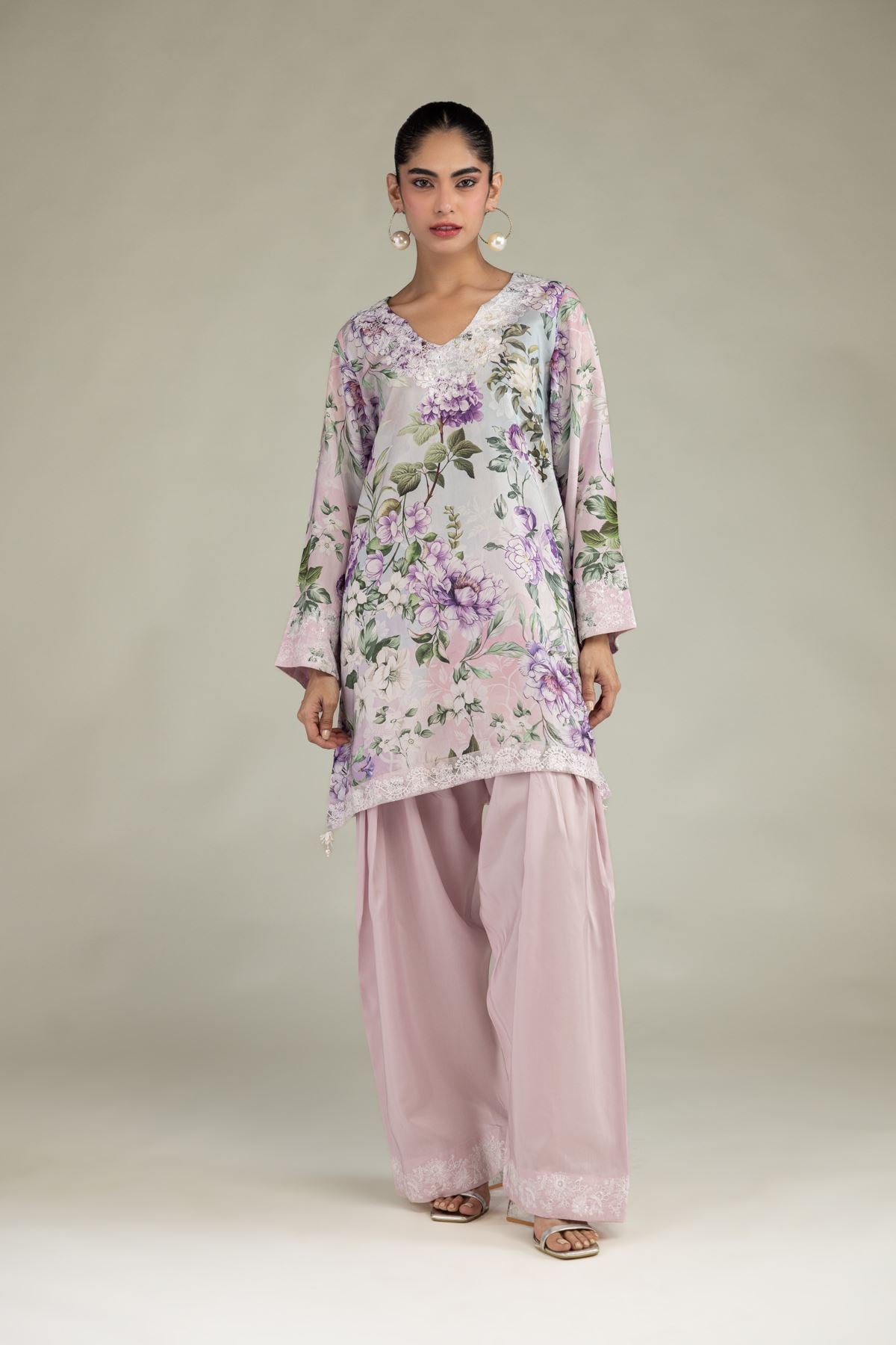 Floral Chiffon Dupatta
