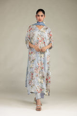 Floral Chiffon Dupatta