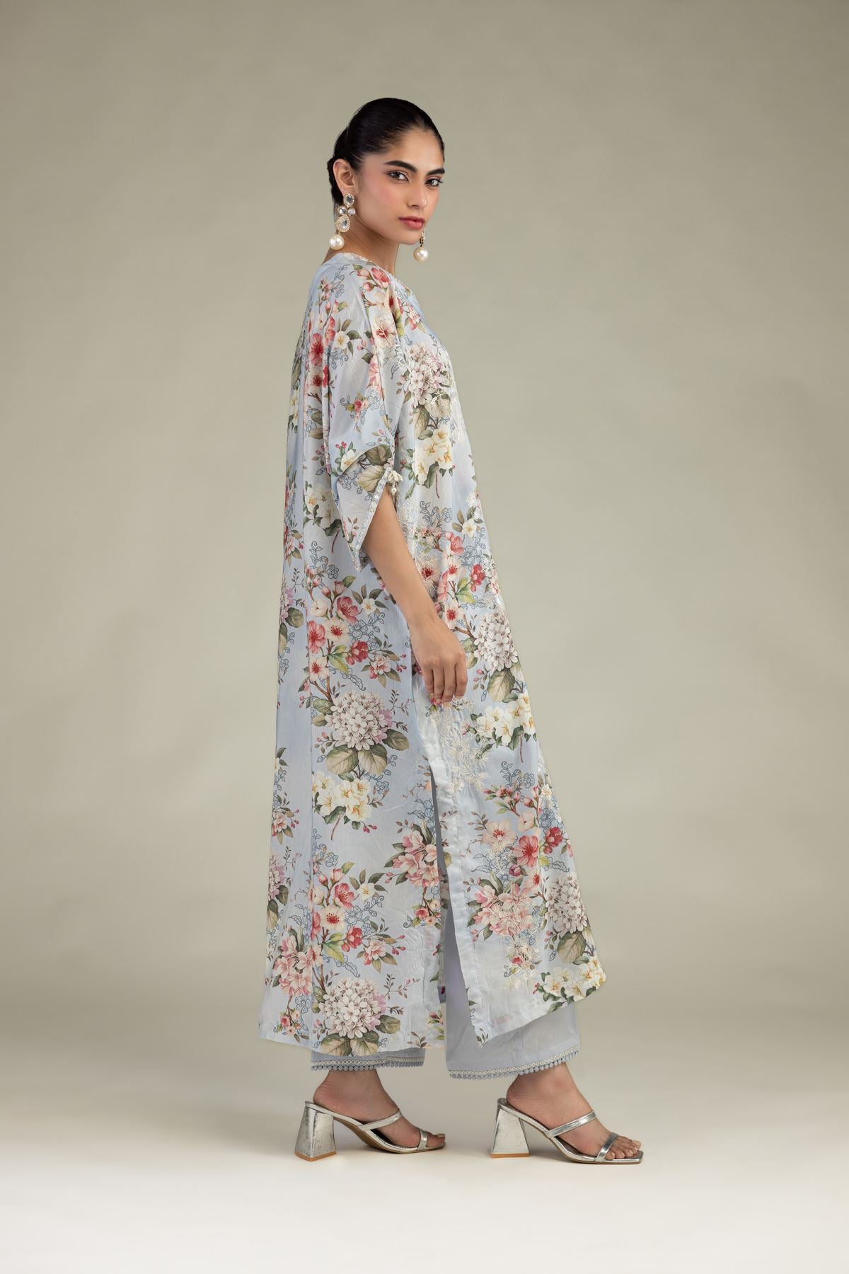 Blue Viscose Pants