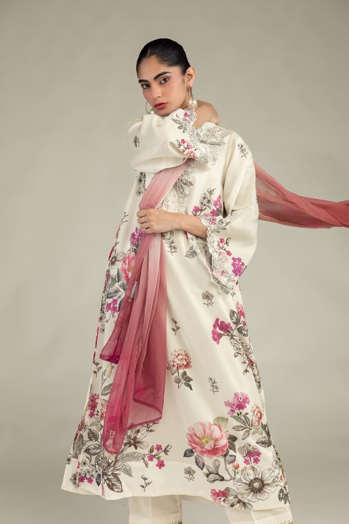 Floral Long Kurta