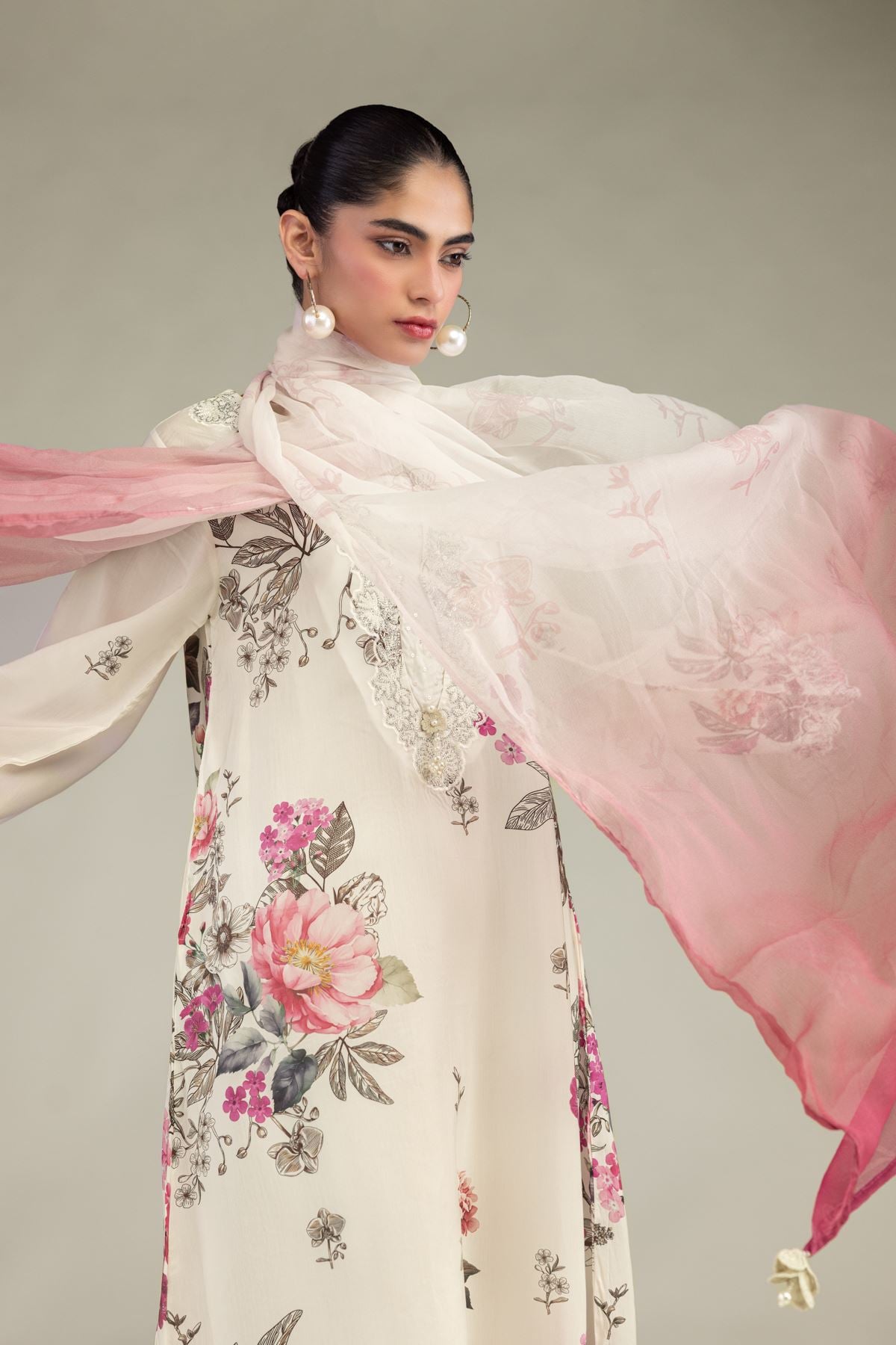 Floral Long Kurta