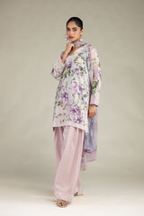 Floral Chiffon Dupatta