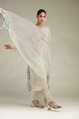 Floral Chiffon Dupatta