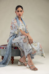 Floral Chiffon Dupatta