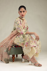 Floral Chiffon Dupatta