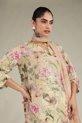 Floral Chiffon Dupatta