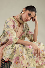 Floral Chiffon Dupatta