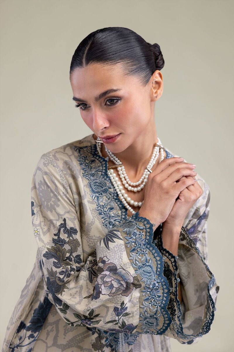 Floral Silk Kurta