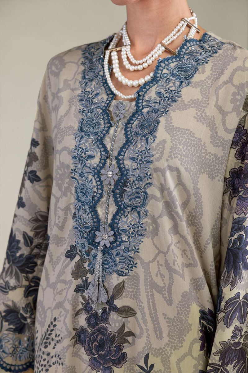 Floral Silk Kurta