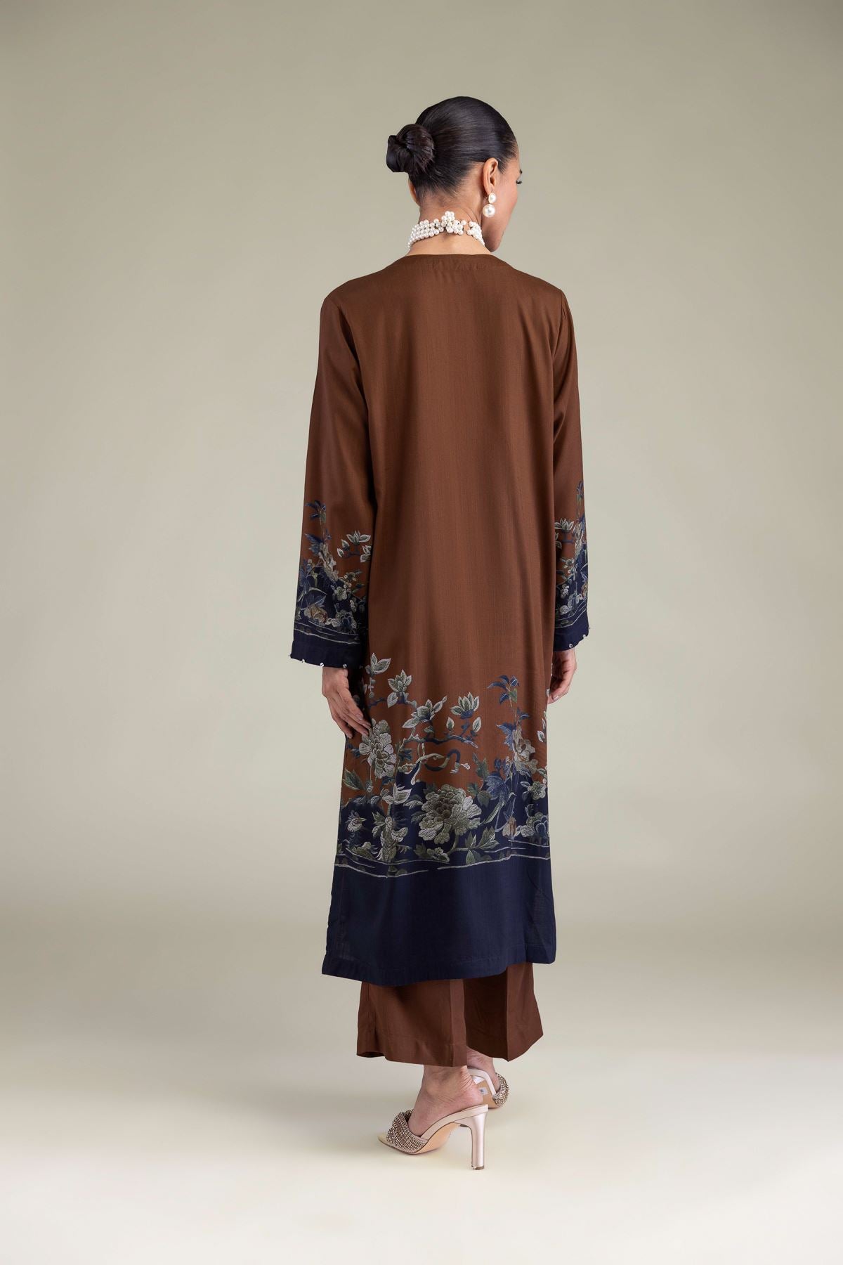 Brown Silk Kurta