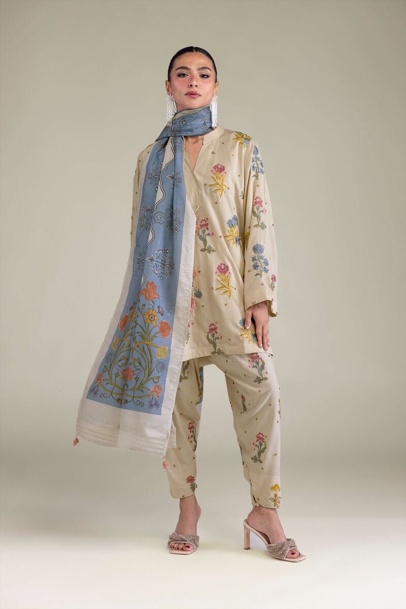 Short Silk Kurta