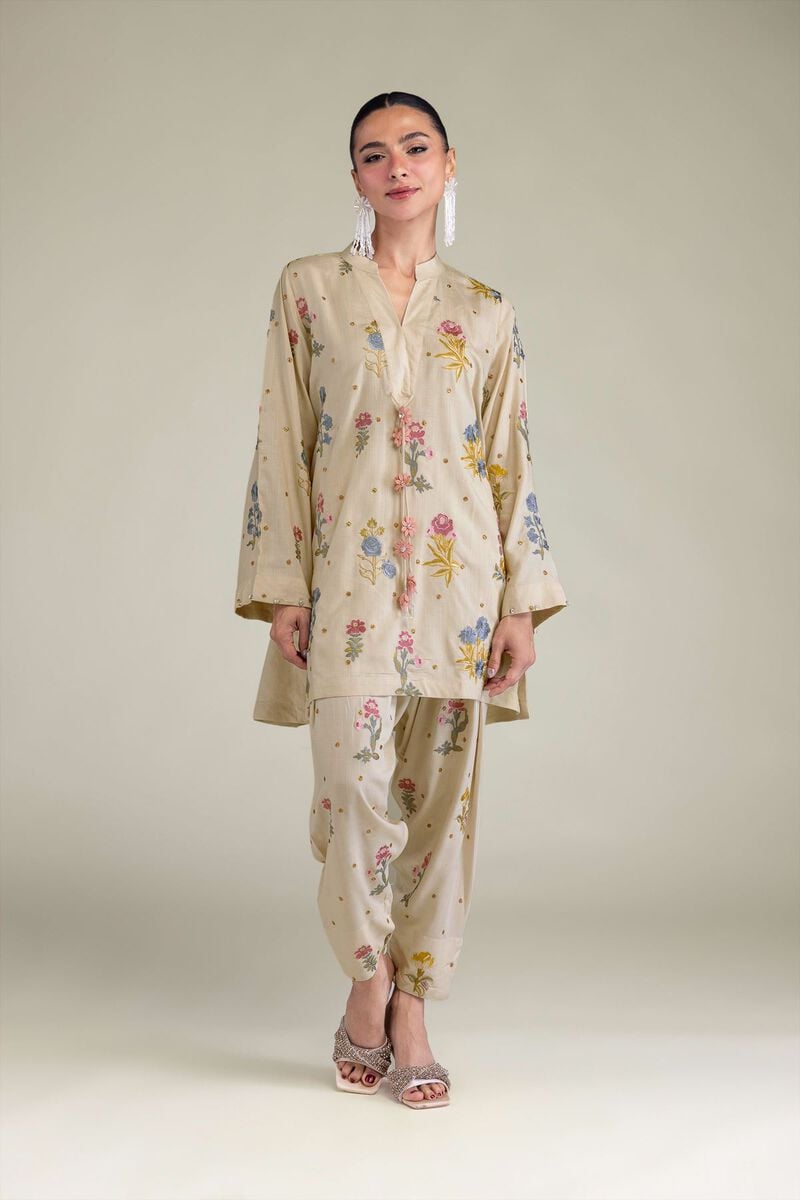 Short Silk Kurta