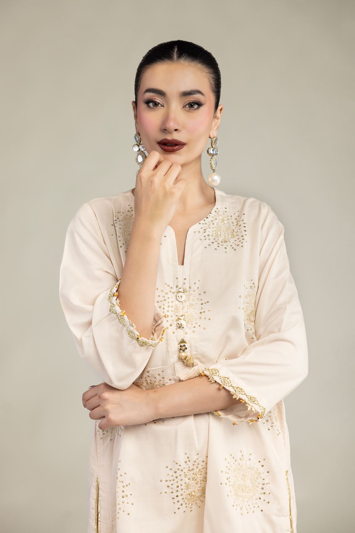 Short Silk Kurta