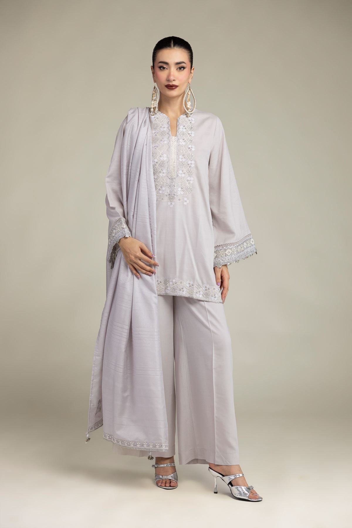 Silk Threadwork Kurta