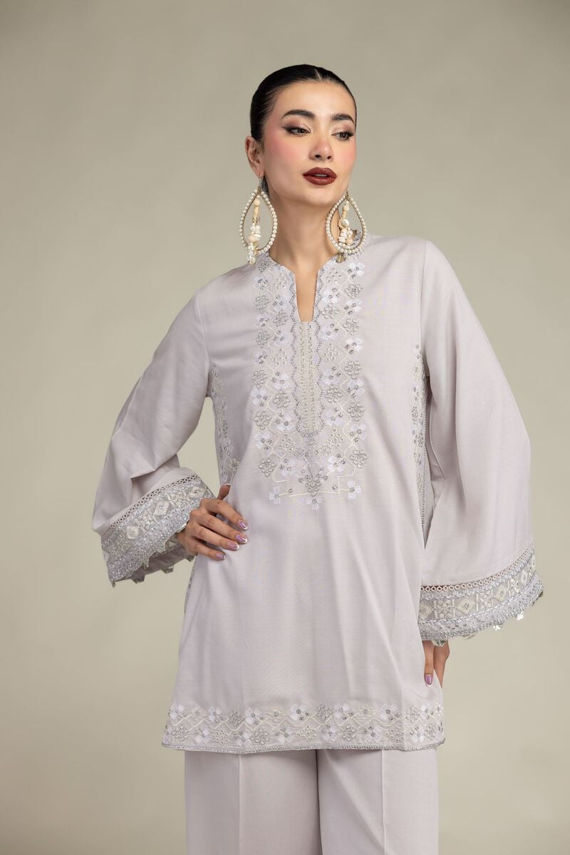 Silk Threadwork Kurta