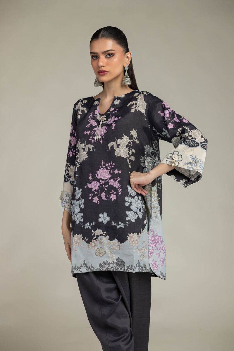 Short Black Kurta