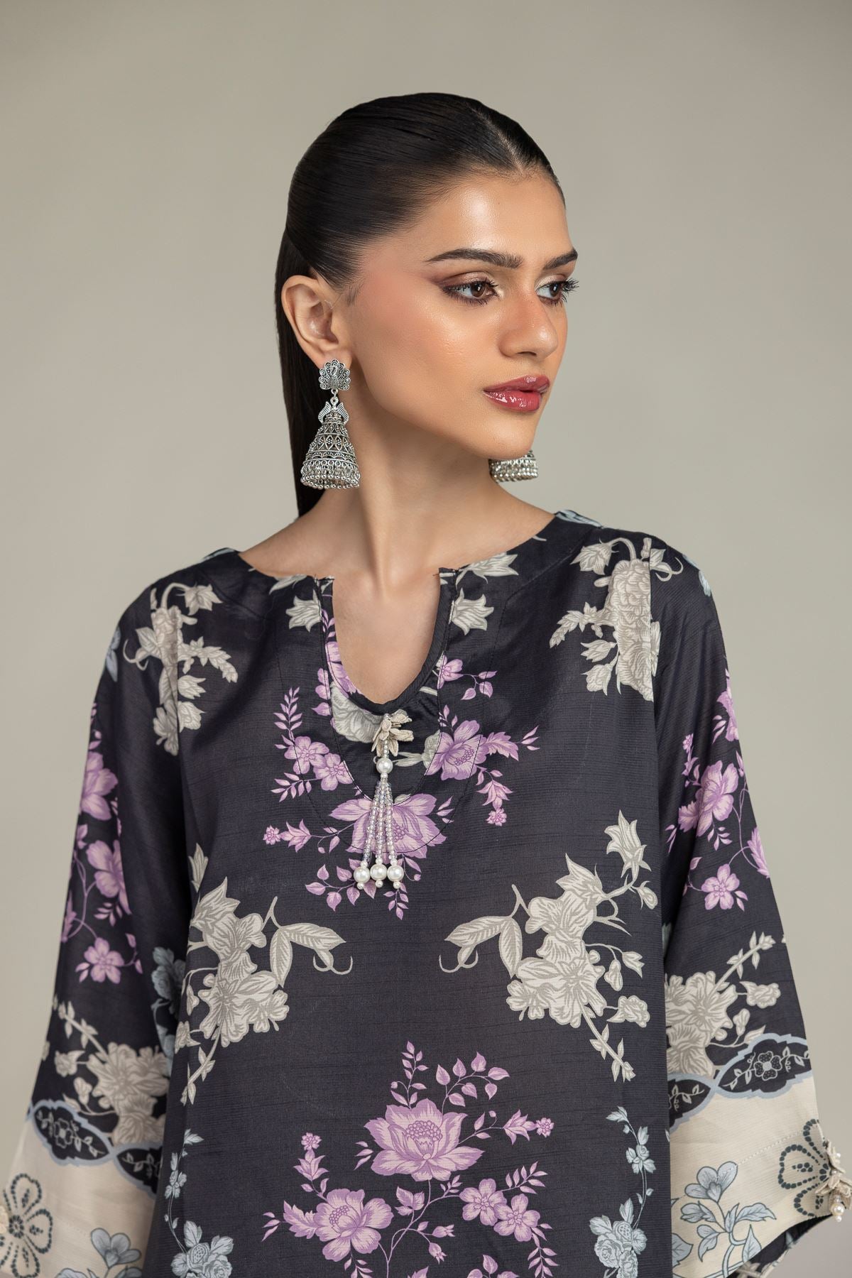 Short Black Kurta