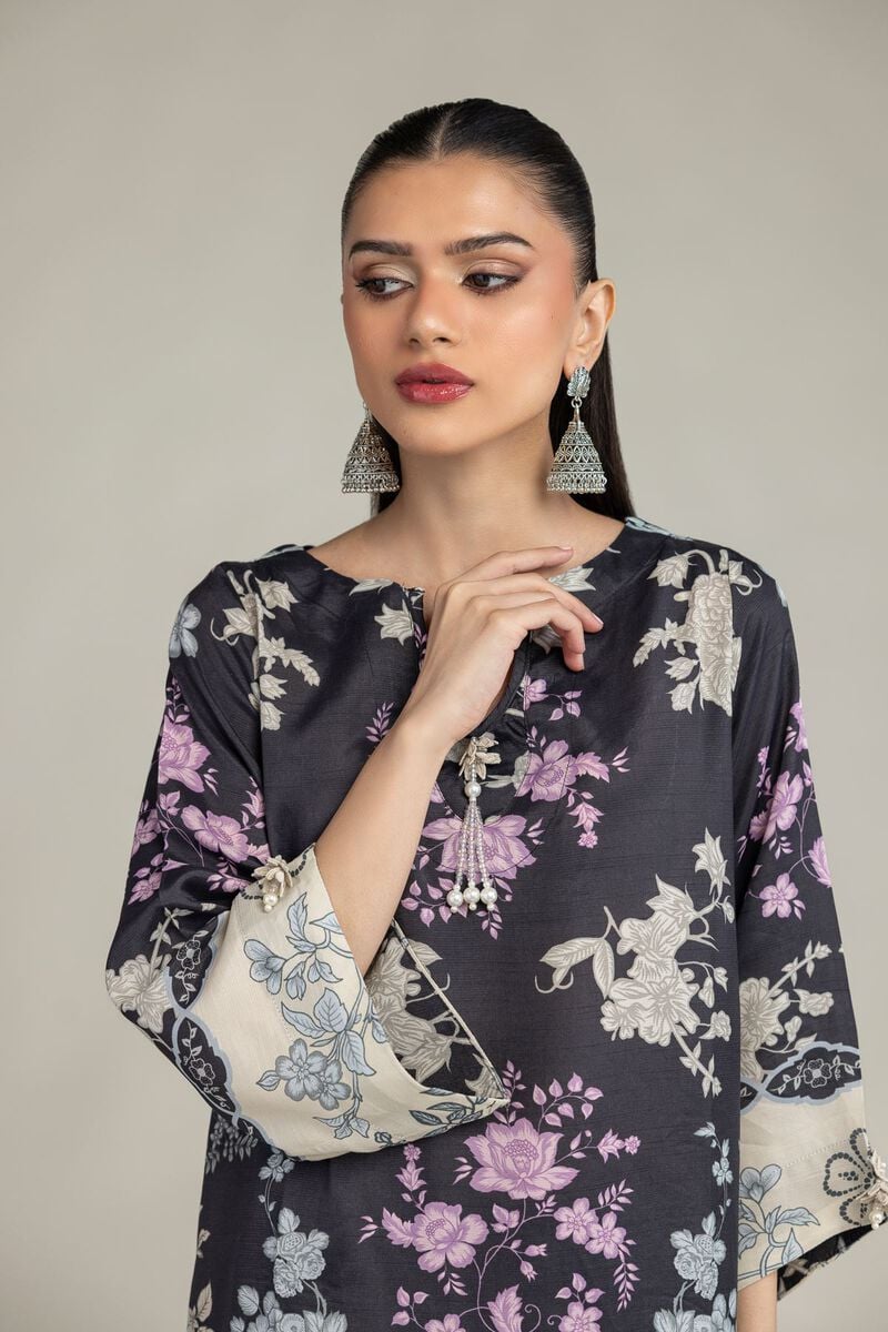 Short Black Kurta