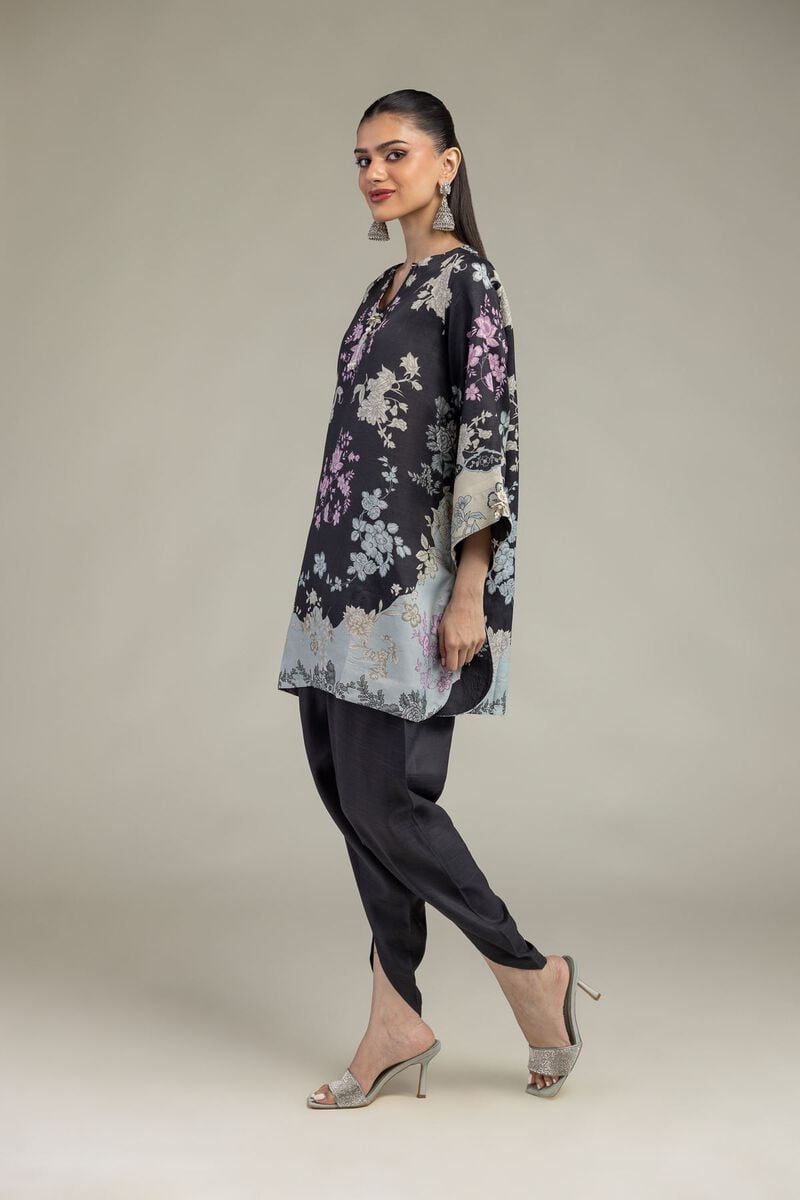 Short Black Kurta