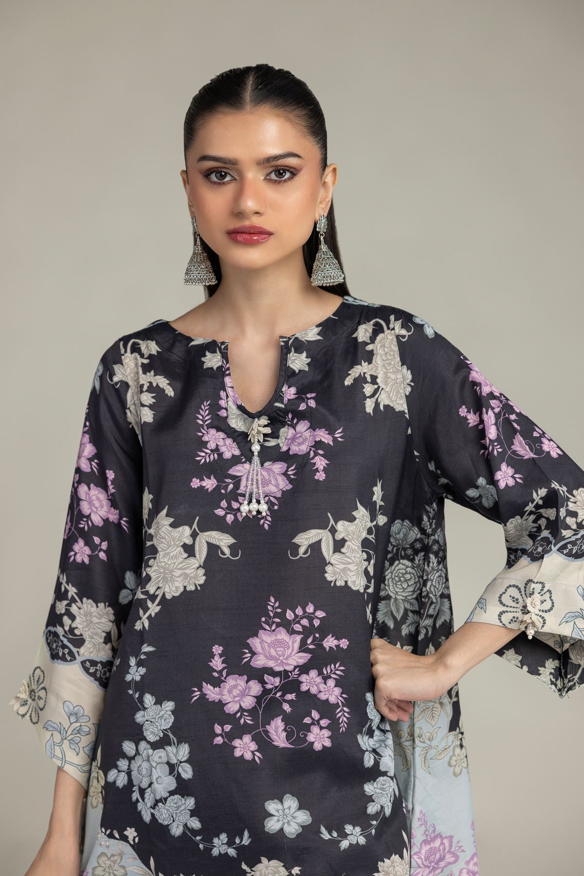 Short Black Kurta