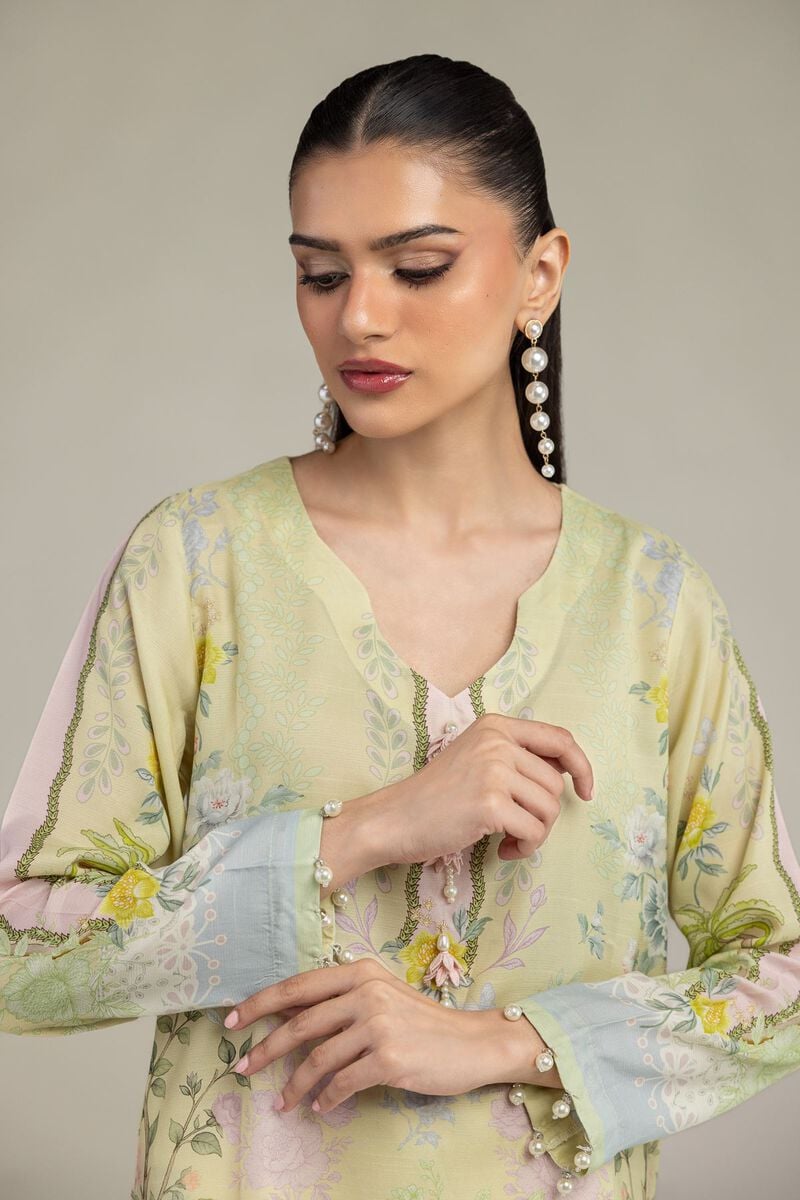 Floral Silk Kurta