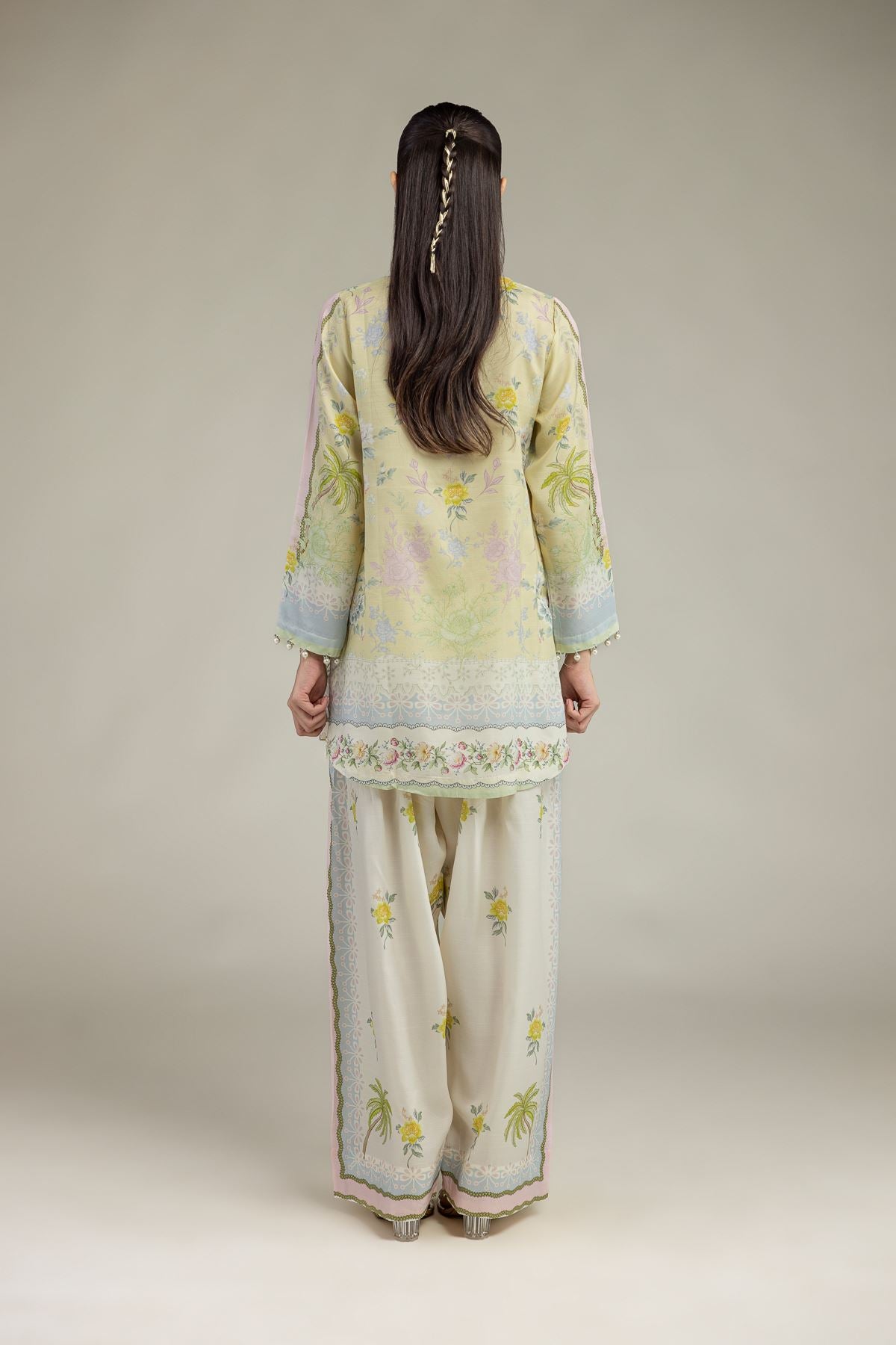 Floral Silk Kurta
