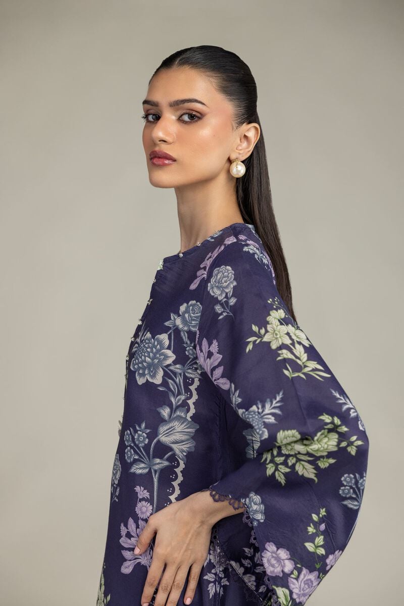 Navy Longline Kurta