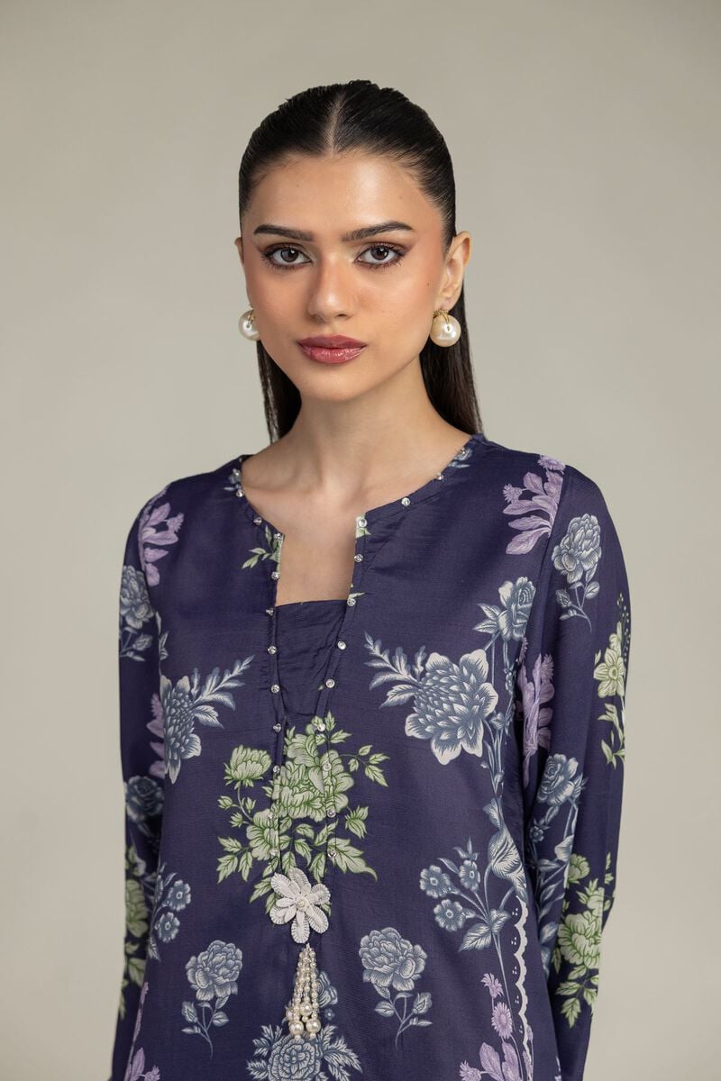 Navy Longline Kurta