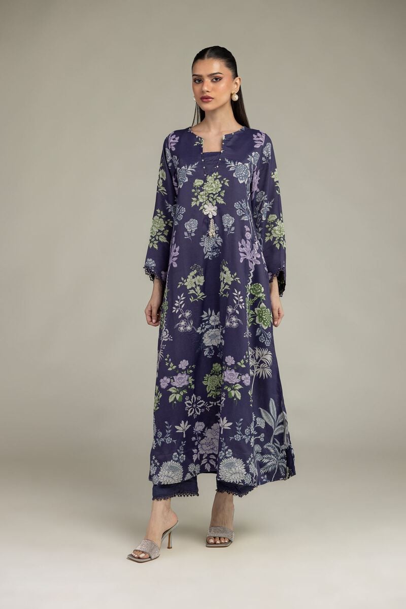 Navy Longline Kurta