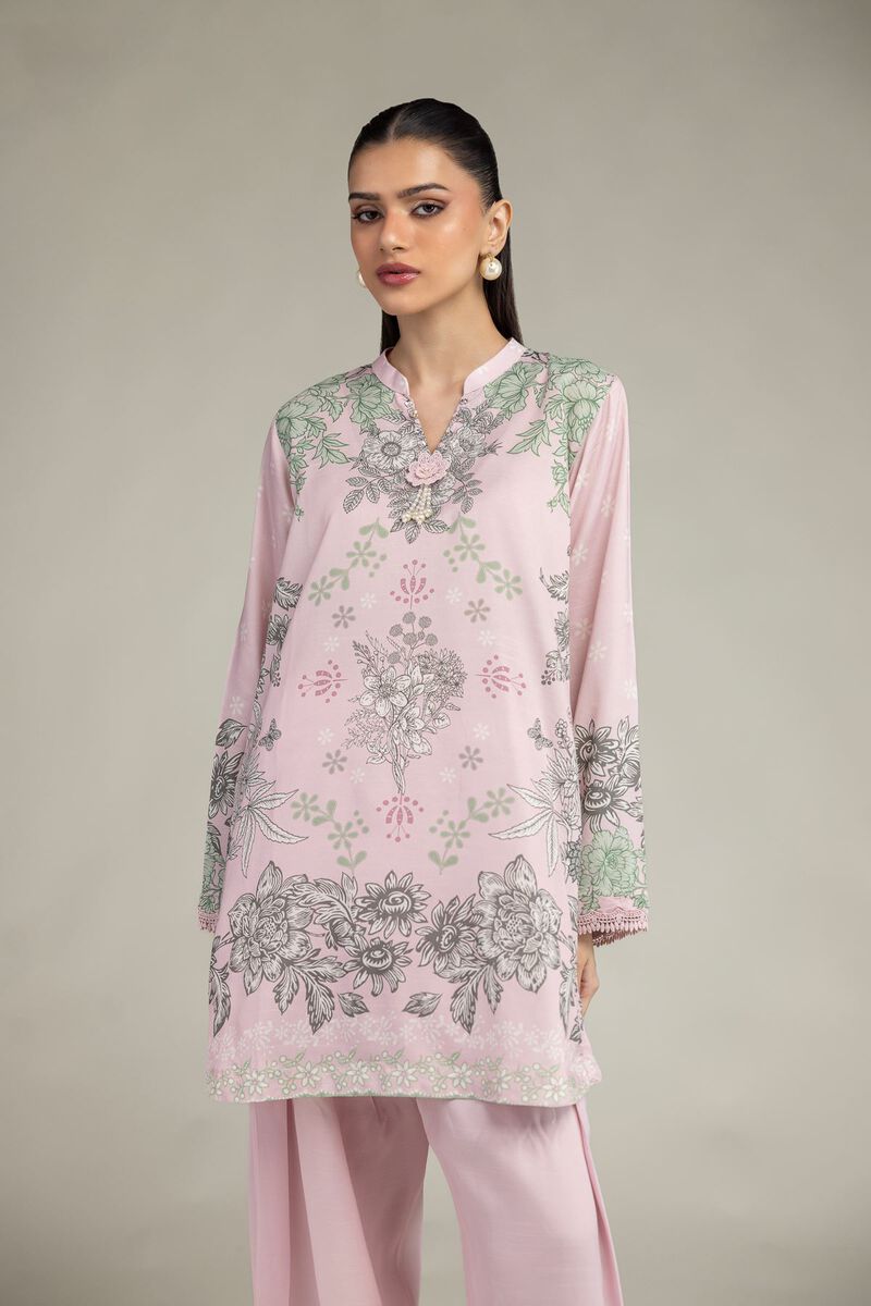 Floral Silk Kurta