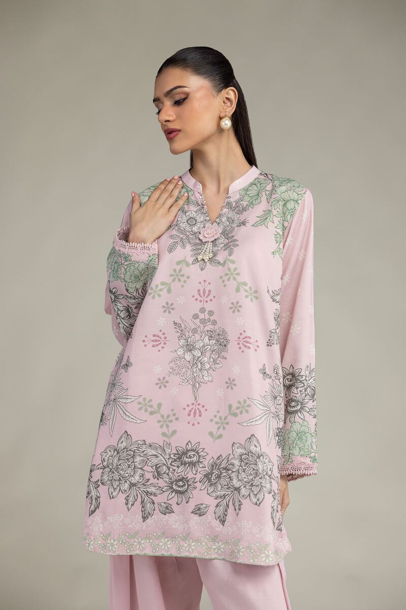 Floral Silk Kurta