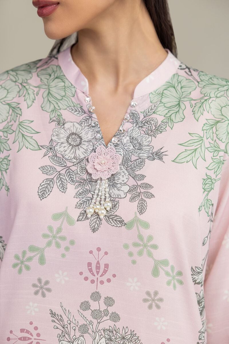 Floral Silk Kurta