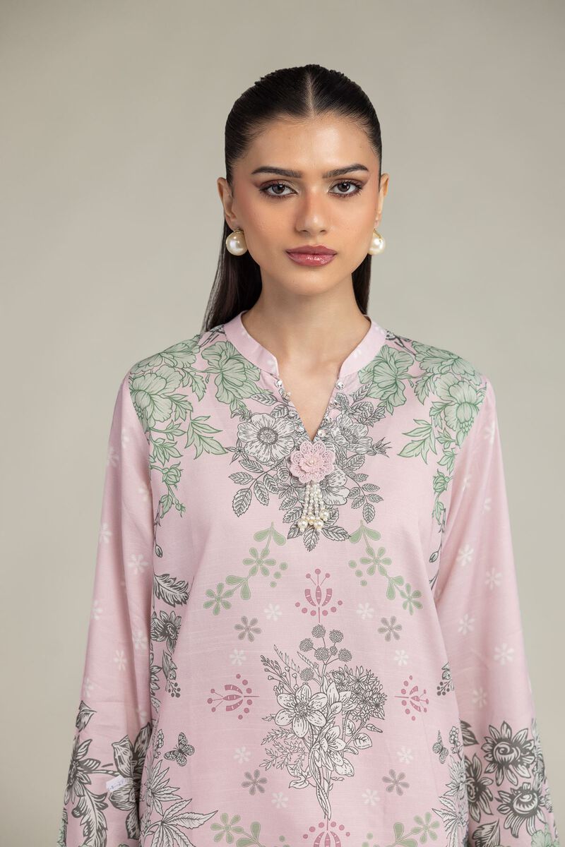 Floral Silk Kurta