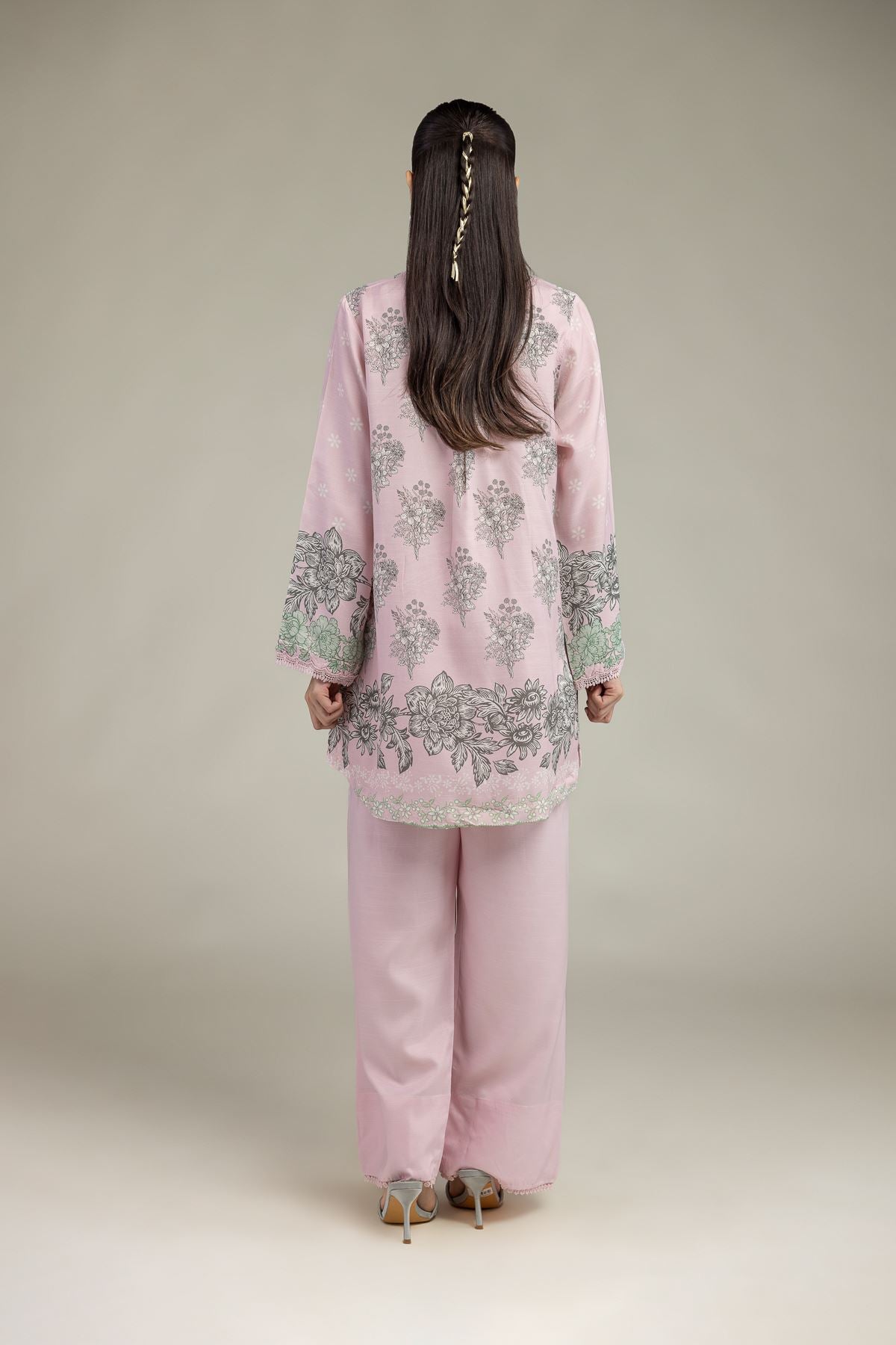 Floral Silk Kurta